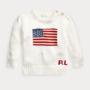 NWOT Ralph Lauren Baby Iconic Flag Sweate